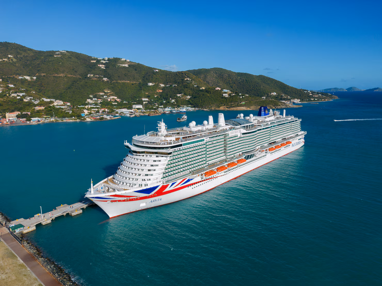 P&O cruise ship at sea