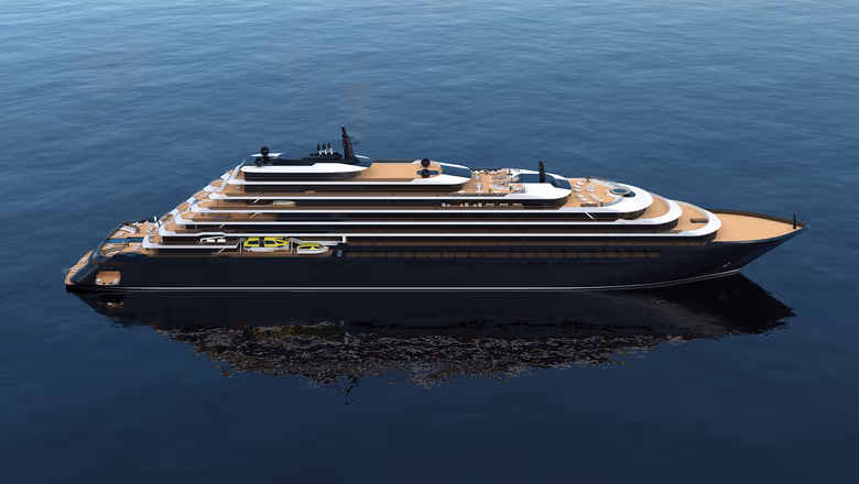 Ritz-Carlton yacht at sea