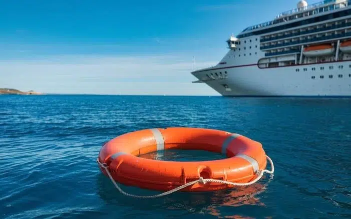 Man overboard cruise ship image