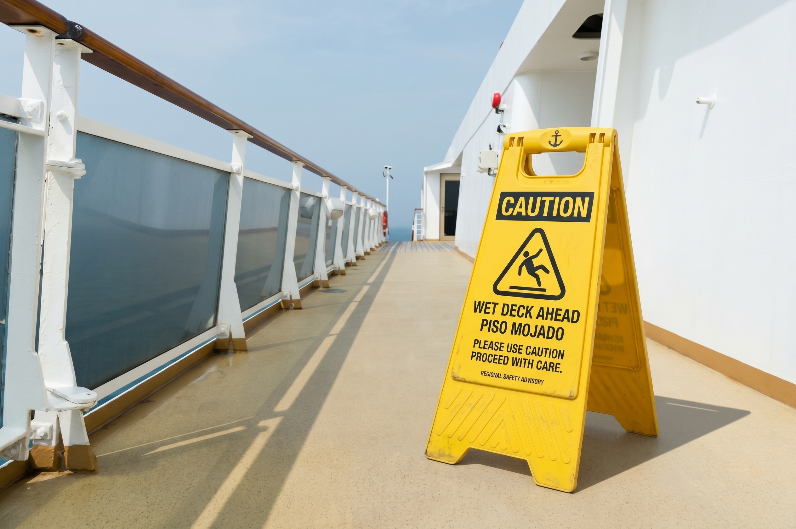 Slip and fall on a cruise ship deck